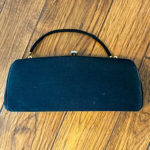 Vintage Harry Levine black 11x4.5 clutch purse